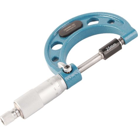 Micromètre d'extérieur en acier inoxydable, outil de mesure d'épaisseur de haute précision avec clé, 0,01 mm, 25-50 mm (1/5)
