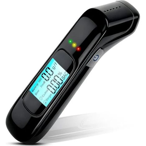 Éthylotest portable, haute précision sans contact, écran LCD numérique, voyant d'avertissement tricolore (1/5)