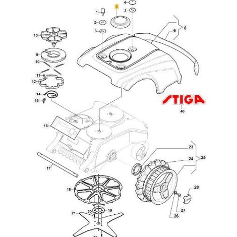 NOT-AUS (L200L - L300 V15) ORIGINAL STIGA - 112600140/0