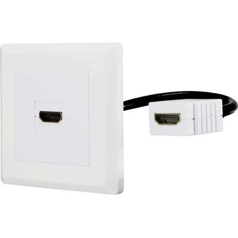 Adaptateur HDMI femelle-femelle 15 cm, contacts dorés, blanc — RF-4538136 A807862 (1/4)