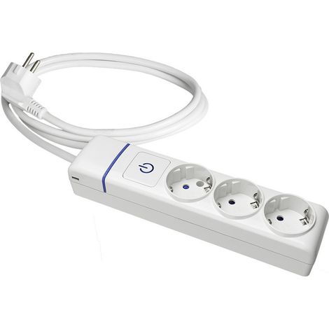 T/tl à 3 prises multiples avec interrupteur lumineux. Câble de 1,5 m 8013pil solera (1/3)