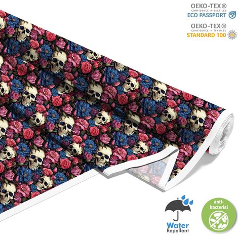 TESSUTI DECORATIVI PER ESTERNI OXFORD - Motivo Teschio I DX4411 (1/5)