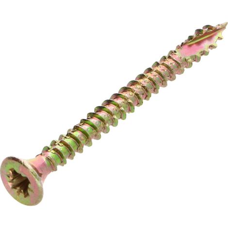 Vis bois TEKOR Tête fraisée Pozi N°1 3X35 Filetage total Pointe antifendage type 17 Bichromaté microvis - 1 pièce (1/5)