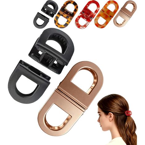 Lot De 2 Pinces à Cheveux Magnétiques,Forte Durabilité,Pince Cheveux Plate Clip Magnetique,Pinces à Cheveux Magnétiques Antidérapantes,Design 2-En-1 Sans Couture Pour Femmes (G) (1/5)
