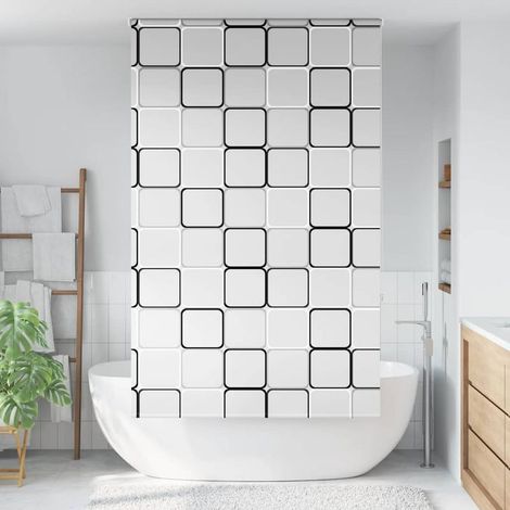 1 store enrouleur de douche, 140x240 cm, tissu 136 cm, fixation murale/plafond/fenêtre, système de sécurité enfant (1/5)