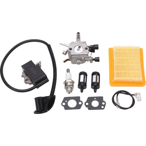 Kit joint de carburateur pour tondeuse STIHL : carburateur, filtre à air, filtre à essence, bougie d'allumage, bobine d'allumage (1/5)