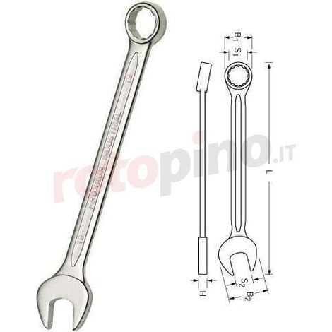 Chiave combinata proxxon slimline acciaio 15 gradi calibrata