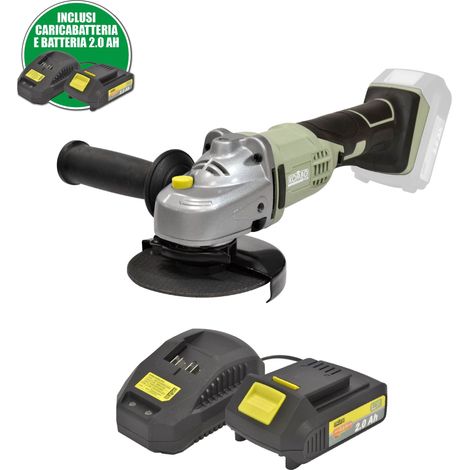 SMERIGLIATRICE ANGOLARE KOMBO PRO + BATTERIA LI-ON 2.0Ah E CARICABATTERIA (1/5)
