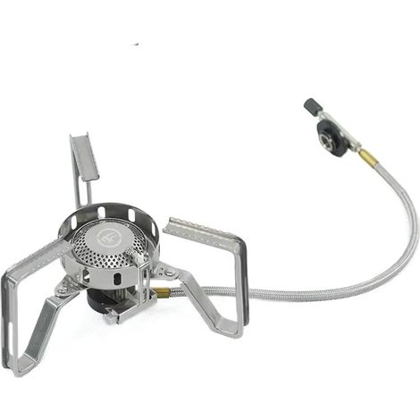 Réchaud Gaz Camping Portable Pliable Mini brûleur cuisine 3200W avec allumage piézoélectrique, idéal Bushcraft, voyage et randonnée plein air (1/5)