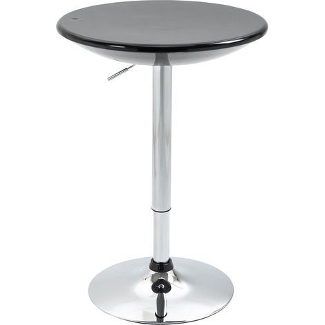 Tavolino da Bar Ø61x76-97 cm in Acciaio e ABS Nero (1/5)