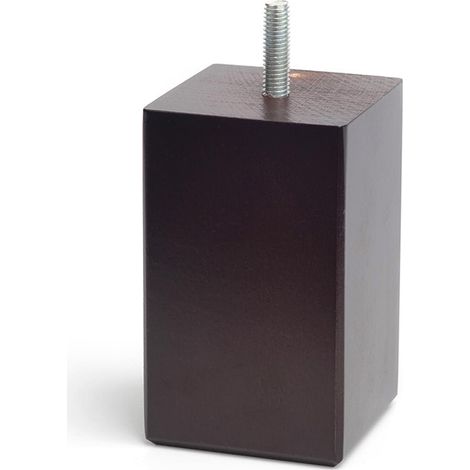 Quadratisches Buchenbein in der Farbe Wenge Mod. 433. 6x6x10cm REI (1/2)