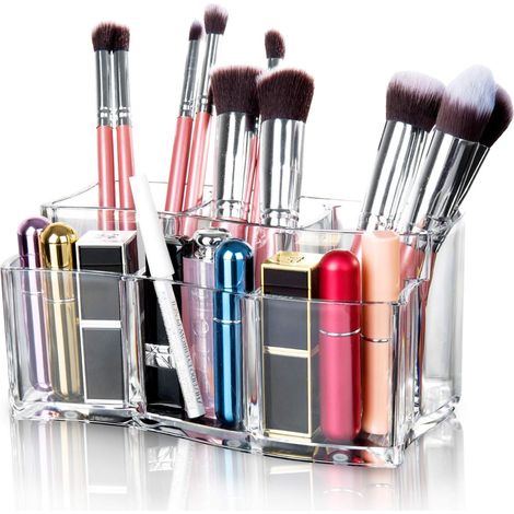 Organisateur Maquillage - Acrylique Transparent - Pour Salle De Bain Chambre Coiffeuse - 1 Pièce (1/5)
