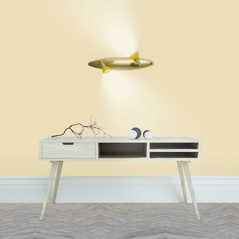 Luminaire Plafonnier Reglette acier brosse 2 Spots orientables 2 x 50 W (1/3)