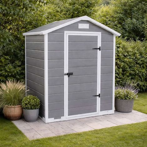 Abri de jardin Lys en plastique hauteur 196 cm - 1 porte 1,20m²