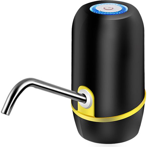 Distributeur d'eau en Bouteille, USB chargeant la Pompe à Eau Potable Distributeur d'eau électrique Portable Commutateur de Bouteille d'eau pour Bouteille Universelle de 5 gallons (Noir)