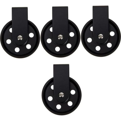 4pièces Poulie Rétro Noire Pour Lampe Suspendue Accessoire Diy Vintage Fer Simple Et Pratique Pour Décoration Intérieure Facile à Installer (1/5)