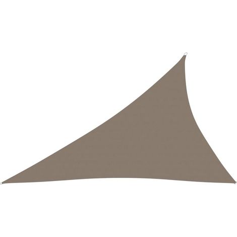 Voile d'ombrage Voile de parasol - Toile d'ombrage Tissu Oxford triangulaire 3x4x5 m Taupe BV428451 - (1/5)
