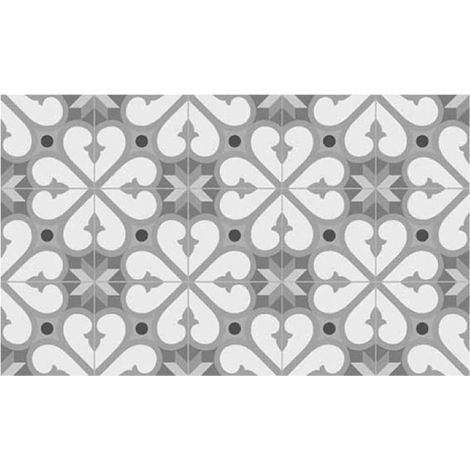 BCN Tappeto in vinile grigio 45x75 cm (1/4)