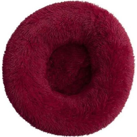 Lit pour Chat, Coussin Moelleux, Doux Lavable pour Chats Chiens (Bourgogne, 50 cm), Ensoleillé (1/5)