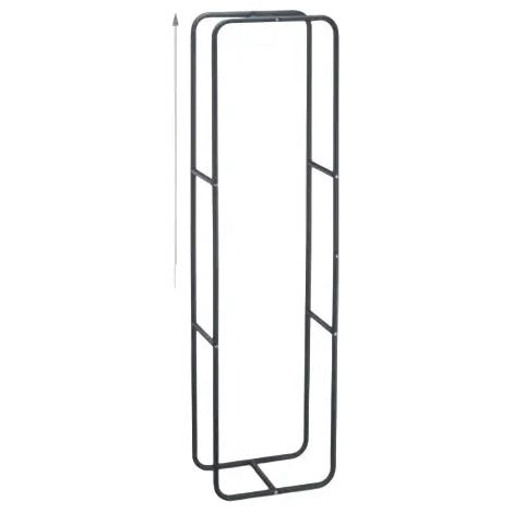 Étagère porte-bûches de bois de cheminée acier 150 cm (1/2)