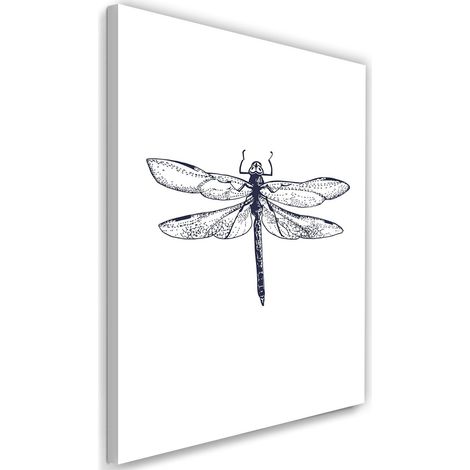 Tableau sur toile Libellule Insecte naturel 40x60 (1/5)