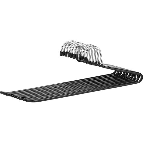 CCYKXA lot de 10, Cintres porte-pantalon, Accessoires de rangement - Enfilage facile Chromé (1/3)