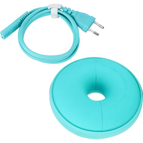 Ortviai Prise Intelligente Portable Forme Donut avec 2 USB + 1 Type-C – Vert, 1600 W, Matériau Ignifuge PC V0 (1/5)