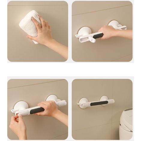 Poignée Douche De Sécurité Pour Personnes Âgées, Handicapées (1pc) Poignée à Ventouse, Barre De Maintien Douche Sans Perçage Pour Baignoire, WC (1/5)