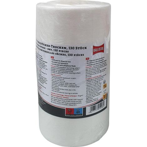 Rollo de 130 trapos secos 20 cm x 19 cm (por 8)