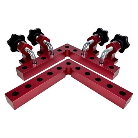 Un jeu de clips d'angle en aluminium à 90° – travail du bois (jeu de 6 pièces de 120 mm) (1/4)