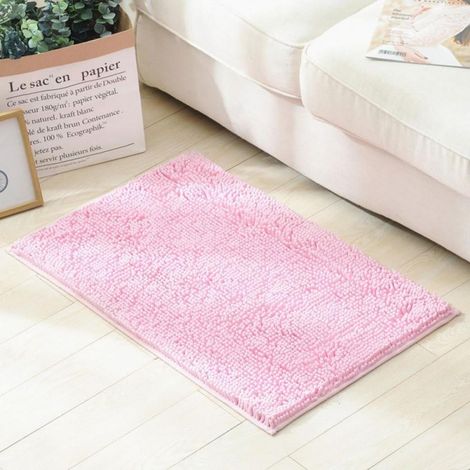 Tapis De Bain - Chenille Épais Anti-dérapant - Pour Salle De Bain Douche Baignoire Lavabo - 80 x 50 cm - 1 Pièce (1/5)
