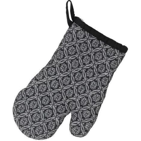 Kela Gianna guante de cocina negro elegante 31x18 cm