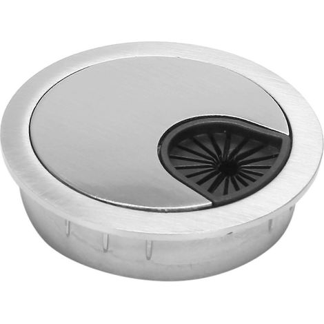 Cache-câble de bureau en acier inoxydable pour ordinateurs PC (diamètre 50 mm) (1/3)
