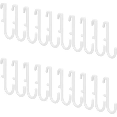 20 Piece Storage Pegboards Plastic Storage Garage Shaped Hooks Piece