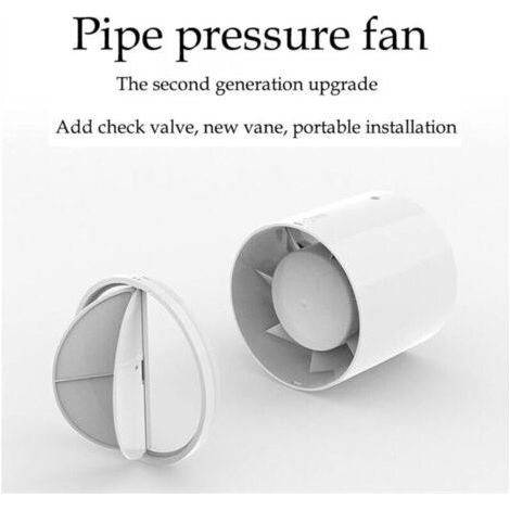 Bouche VMC 7 Lames Conduit Ventilateur, 12W Ø80 SDB ABS Plastique Énergie Économie (1/5)
