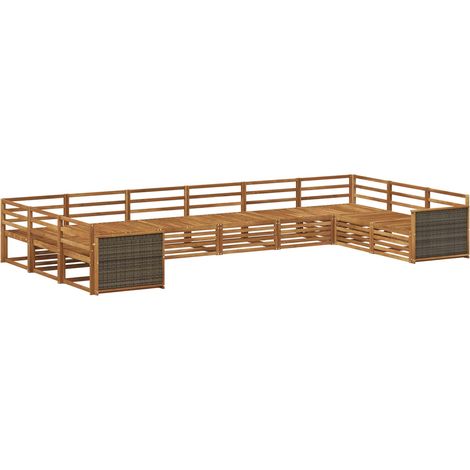 Set divani 10 pcs Legno di Acacia Massello vidaXL (1/5)