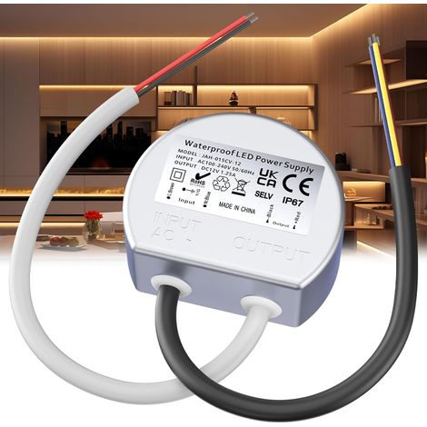 Transformateur LED 12V 15W 230V vers 12V IP67 1-Pack (1/5)