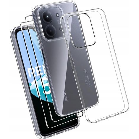 Transparente Rückseitenschutzhülle für Xiaomi Redmi 15C/15C 5G + 2x Glas (1/5)