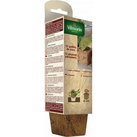 Vilmorin - 12 Godets Coco Carres 8cm (1/2)
