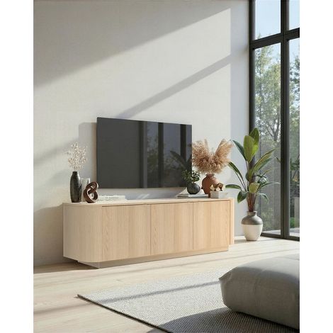 Meuble TV contemporain 180 cm chêne clair Adria (1/5)