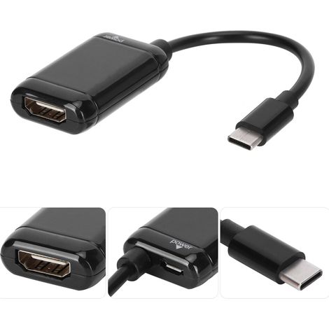 Adaptador USB Tipo C a HDMI, compatible con audio digital HD Link para dispositivos móviles, adecuado para dispositivos Samsung Galaxy Note y dispositivos electrónicos portátiles.