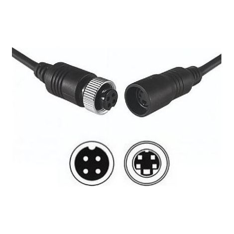 Réduction pour caméra côté moniteur brigade DAC-007 4 broches / mini DIN 4 broches (1/2)