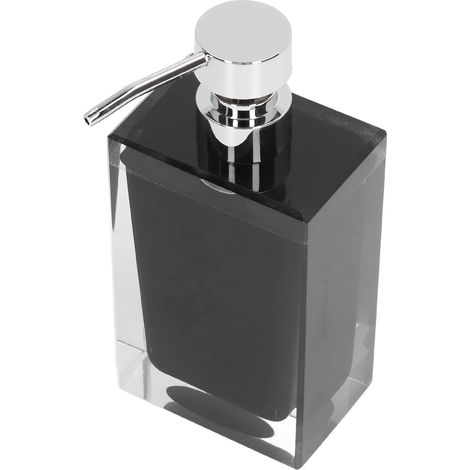 Distributeur de savon liquide pour les mains, design à pression, noir, simple et élégant, avec mousse, idéal pour la cuisine, les toilettes et la buanderie. (1/5)