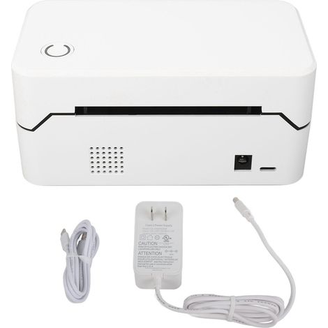 Thermal Label Printer Bluetooth Wireless Desktop Shipping Label Printer 100 to 240V US Plug