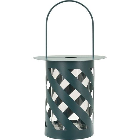 Lanterne en Métal "Twist Saturn" 43cm Bleu (1/5)