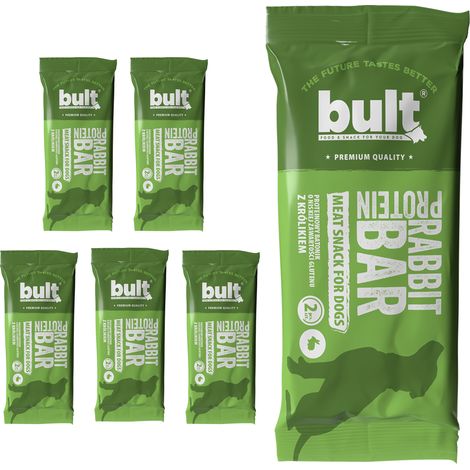 Barrita proteica para perros BULT BAR, sabor conejo, 5 x 75 g (1/3)