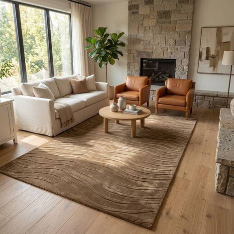 Tapis en laine ElegantMinimalism - Tapis en laine  - 340x240cm, Rectangular - 100% Laine vierge - Tufté main - Vert menthe