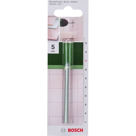 Bosch Glas- und Fliesenbohrer D= 5,0 mm L= 70 mm - 2609255466 (1/2)