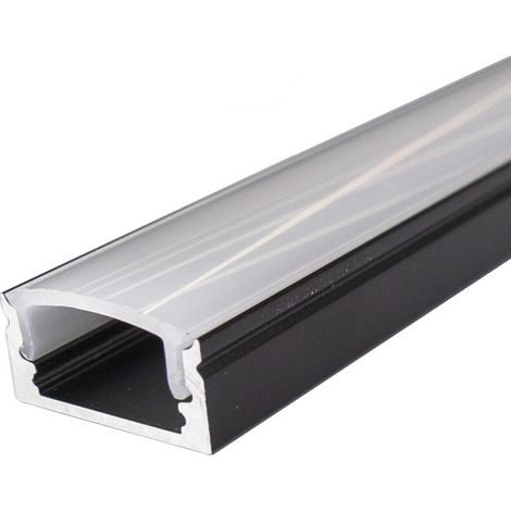 Profilé led surface 2m noir – Aluminium anodisé – Dimensions 17x7,8mm – Solution esthétique pour valoriser les espaces