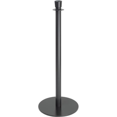 Poteaux d'Accueil Base Plate Noir - Lot de 2 - Bolero (1/4)